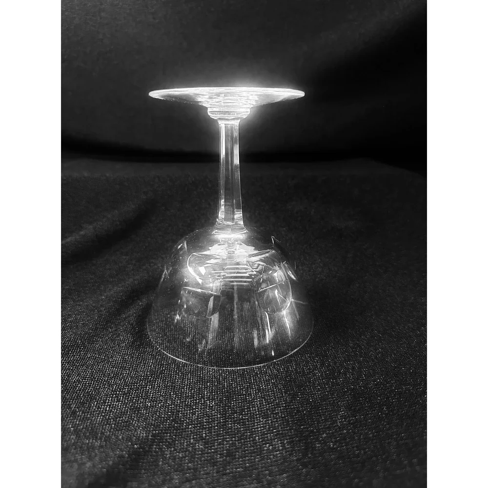 Orrefors Bernadotte Geometric Cut Crystal Champagne Sherbet Glasses Set of 4‎